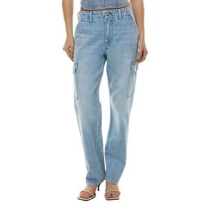 Denim Forum Jeans Womens Size 23 Cargo Blue Denim 90s Edie Low‎ Rise Y2K Cotton